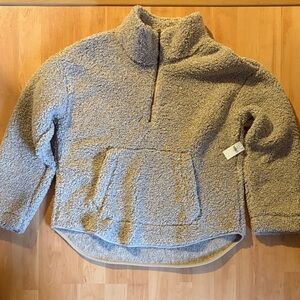 Cozy Sherpa Half-Zip Jacket - Beige